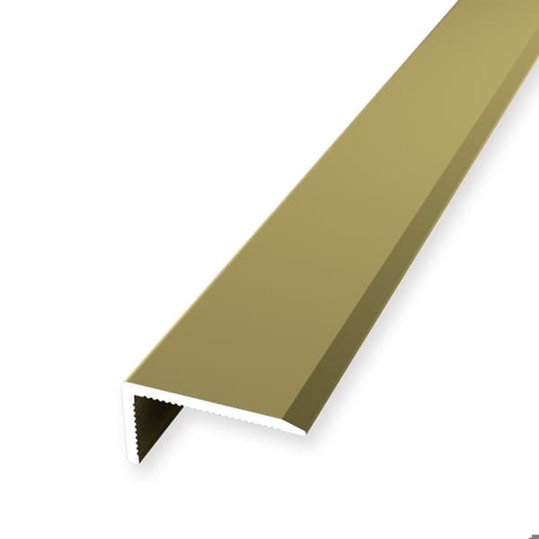Profil på näs- och trappnosprofil 10 x 20 x 1000 mm Aluminium Vinkelformad Slät Ej genomborrad diff. s Küberit Guld
