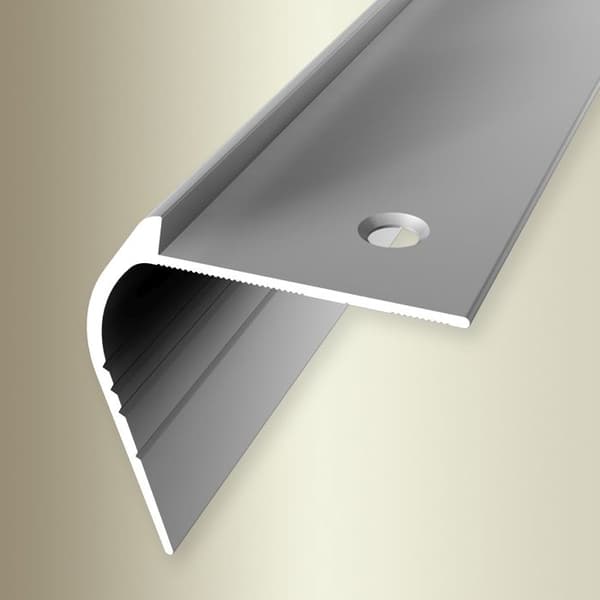 Nez de marche 50 x 48 x 2500 mm Alu Cornière Percé fraisé diff. s Küberit Argent