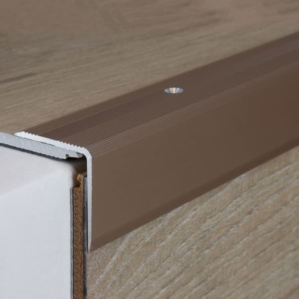 PROVISTON Profil för trappnoslist Hörnlist i aluminium 40 x 42 x 1000 mm Silverfärgad