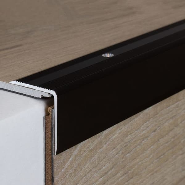 PROVISTON Profil för trappnoslist Hörnlist i aluminium 40 x 42 x 1000 mm Silverfärgad