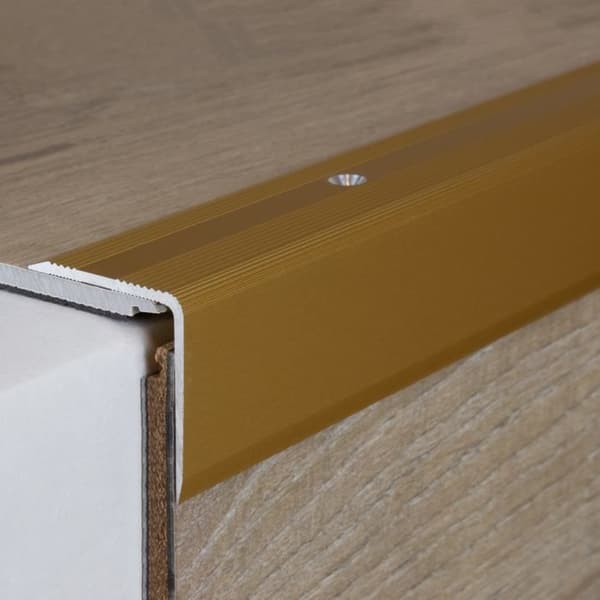 PROVISTON Profil för trappnoslist Hörnlist i aluminium 40 x 42 x 1000 mm Silverfärgad