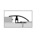 Miniatyrbild 4 av 5: Profilrör för laminatjustering l 39 mm Höjdskillnad 7 - 12 mm i Aluminium Stålutseende L 1000 mm