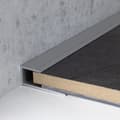 Miniatyrbild 2 av 5: Infästningsprofil för laminatparkett H inramning 10,3 mm anodiserad aluminium borrad brunljus-1000