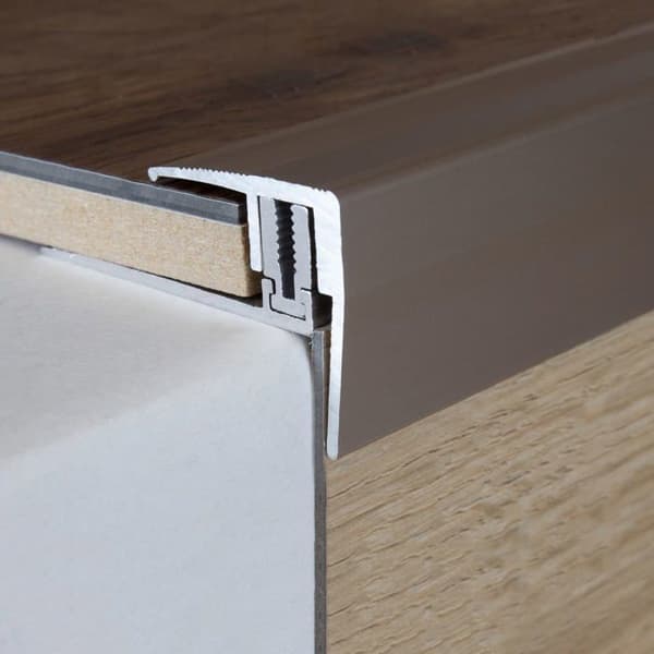 Gångjärn för laminatgolv hörnlist Tjocklek golv 7 - 15,5 mm Anodiserad aluminium Flex