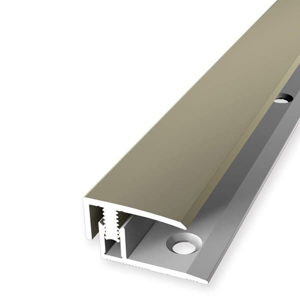 PROVISTON Anpassningsprofil Laminatfinish l 21 mm Kompensation av H 7 - 12 mm L 2700 mm Aluminiumprofil Sand