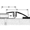 Miniatyrbild 3 av 5: PROVISTON Övergångsprofil Laminatkompensation l 56 mm H 7 - 18 mm L 900 mm Aluminiumprofil Sand...