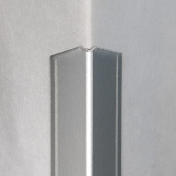 Skyddsvinkelhörn 30 x 30 mm i aluminium med enkel vikning, självhäftande eller med hål - Rå aluminium - 1,5 mm - 1500 - utan hål.