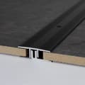 Miniatyrbild 1 av 3: Övergångsprofil för laminat H 7 x 15 mm L 33 mm i 2 delar anodiserad aluminium med mörkbrun borrning-900