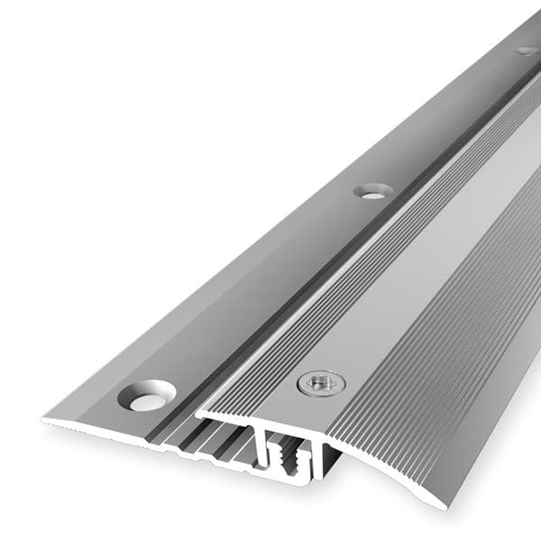 PROVISTON Övergångsprofil Vinylkompensation l 33 mm H kompensation 4 - 9.5 mm L 900 mm Aluminiumprofil Silver