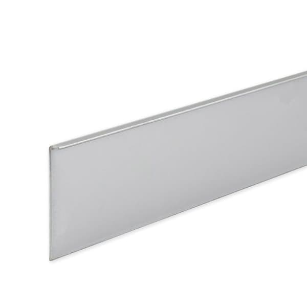 PROVISTON Plint att klistra H 40 mm l 4 mm L 2500 mm anodiserad silver aluminium självhäftande