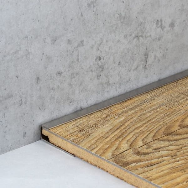 Profil finish Vinyl Laminated Flooring från 5 upp till 22 mm Matt stål Genomgående-13
