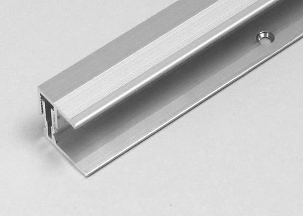 Profil avslutning klipp Stratifierad H 11 15 mm L 21,5 mm Alu anodiserad - Utseende Stål 1000 mm