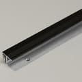 Miniatyrbild 1 av 6: Profil avslutning klipp Stratifierad H 11 15 mm L 21,5 mm Alu anodiserad - Utseende Stål 1000 mm