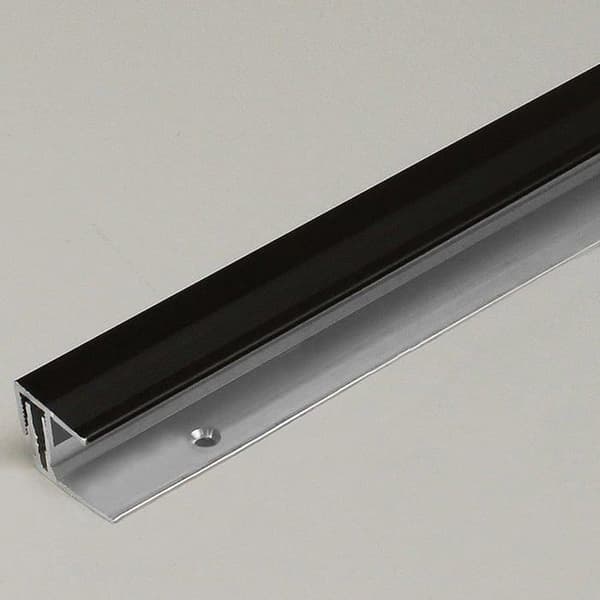 Profil avslutning klipp Stratifierad H 11 15 mm L 21,5 mm Alu anodiserad - Utseende Stål 1000 mm