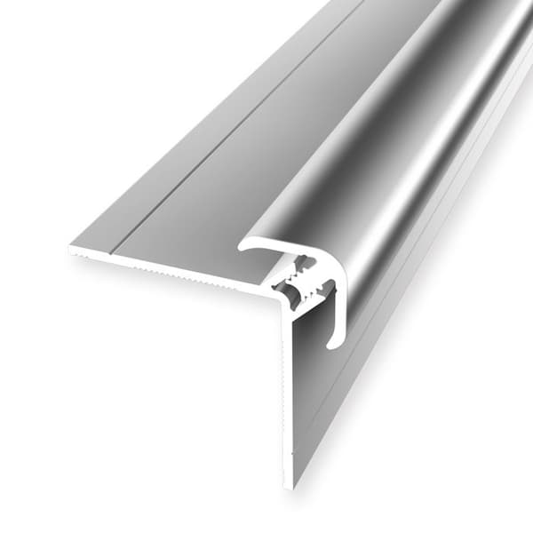 Väggprofil 34 x 34 x 2600 mm H inramning 3 - 5 mm Utvändig clipsvinkel i aluminium Slät Küberit silverblanka