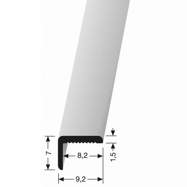Gångjärn 7 x 9.2 x 2550 mm Aluminiumprofil Slät Ogenomträngd Olika s. s Küberit Svart RAL 9005
