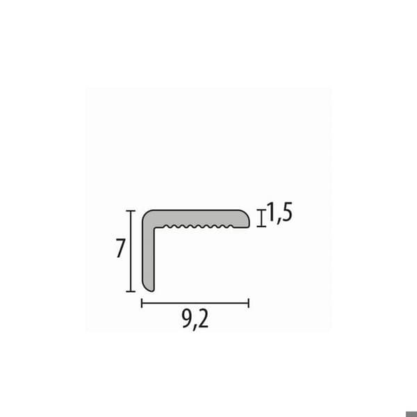 Gångjärn 7 x 9.2 x 2550 mm Aluminiumprofil Slät Ogenomträngd Olika s. s Küberit Svart RAL 9005