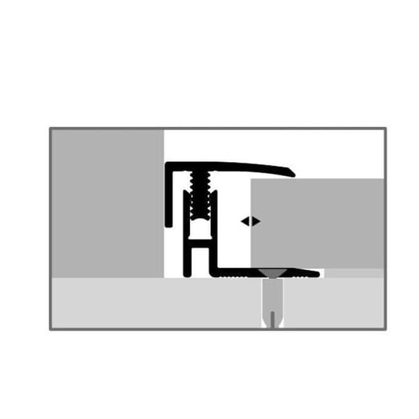PROVISTON Inläggsprofil Parkettkompensation l 21 mm H 12 - 17 mm L 1000 mm Aluminiumprofil Sand