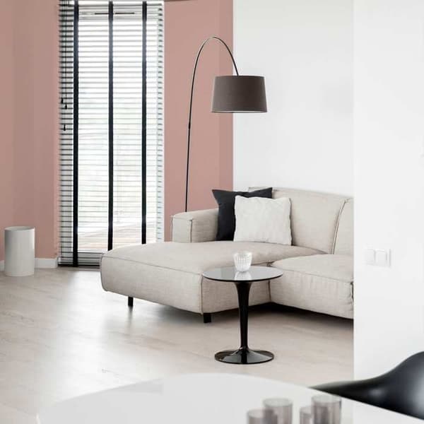 Målning väggrosa PURO Pinkish Beige Dispersion exklusiv för inomhus Hög intensitet av 5 liter
