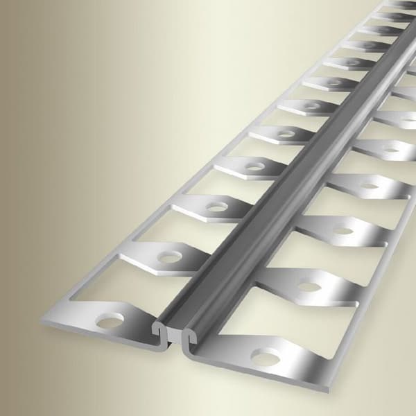 Profilledilationsfog Large 48 mm Lång 2500 mm Alu Silikonfog Stansad 3 mm Grå blanka