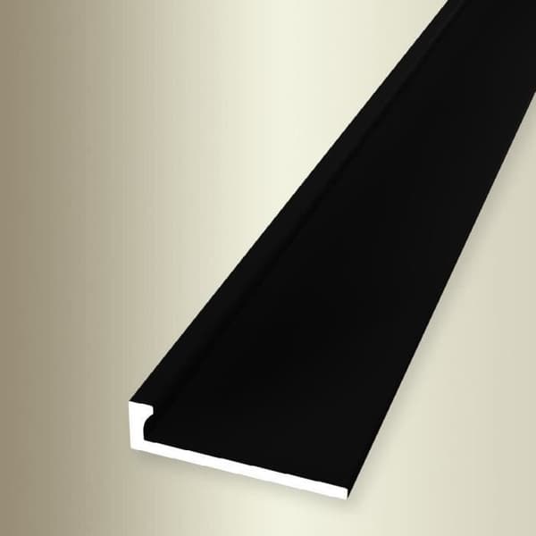 PROVISTON Avslutningsprofil Bred 21 mm H 3 mm Lång 2500 mm Alu Svart oanvänd
