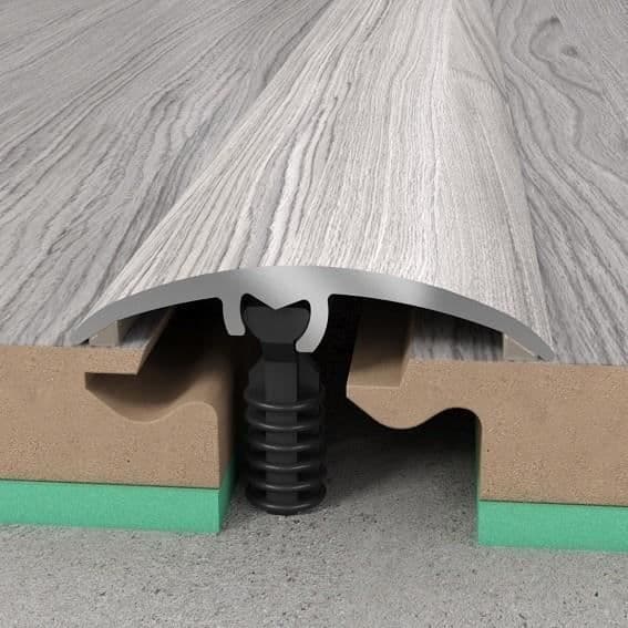 PROVISTON Profil rattrapning 37 x 930 mm Alu 3 i 1 Silver