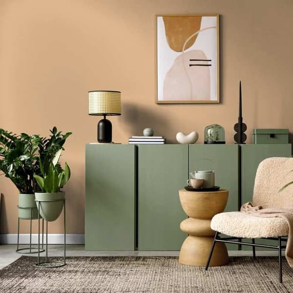 Målning Väggfärg Beige PURO Seashore Beige Exklusiv dispersion för inomhus Hög intensitet 1 liter