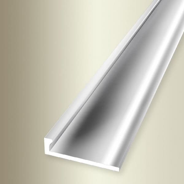 PROVISTON Avslutningsprofil l 21 mm H 4.5 mm L 2500 mm Polerat aluminium Profil utan stämpling Ej borrad