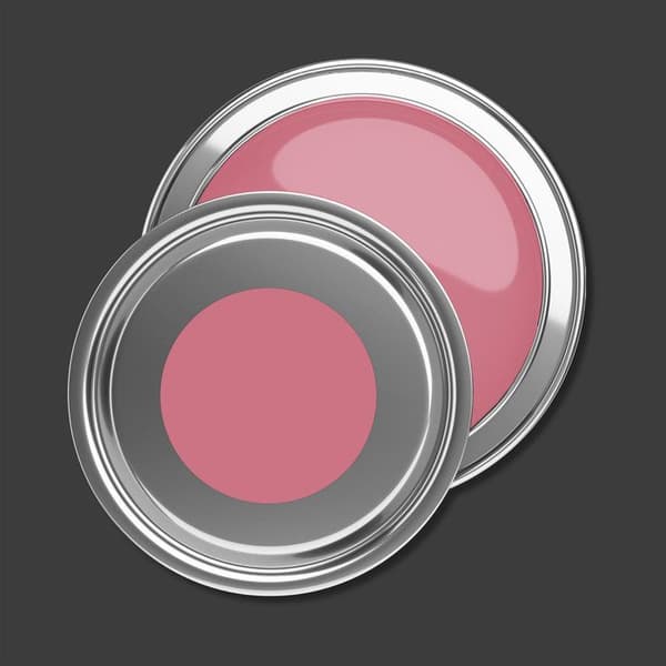 Väggfärg rosa PURO Blushing Pink Dispersion exklusiv för inomhus Hög intensitet på 2.5 liter