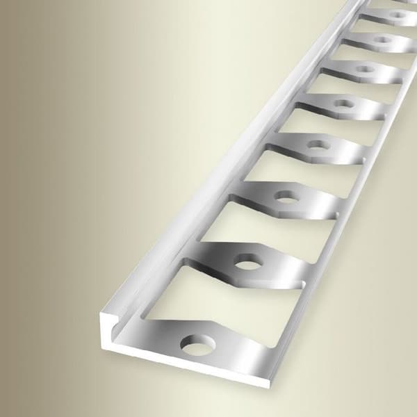 PROVISTON Avslutningsprofil l 21 mm H 4.5 mm L 2500 mm Polerad rostfritt stål Dubbel K Stämplad sluten