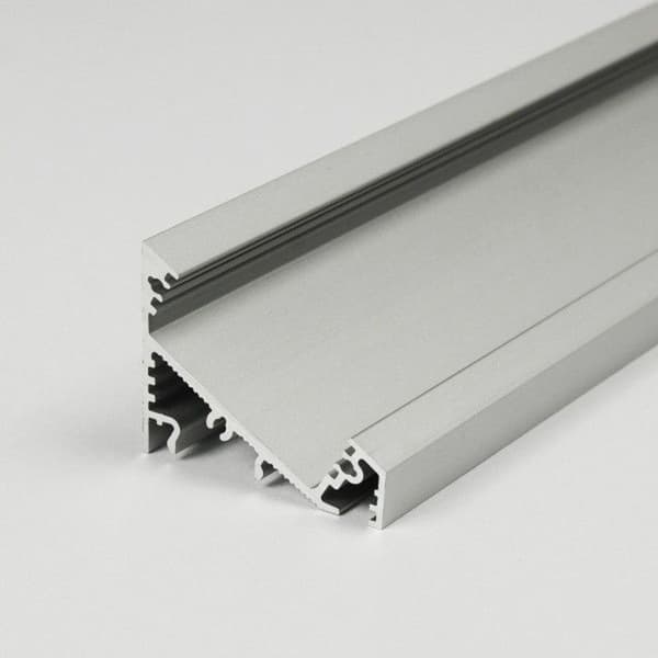 Anodiserad silver aluminium LED-profil vit lock Aluminium LED-profil Aluminium LED-profil Aluminium LED-profil