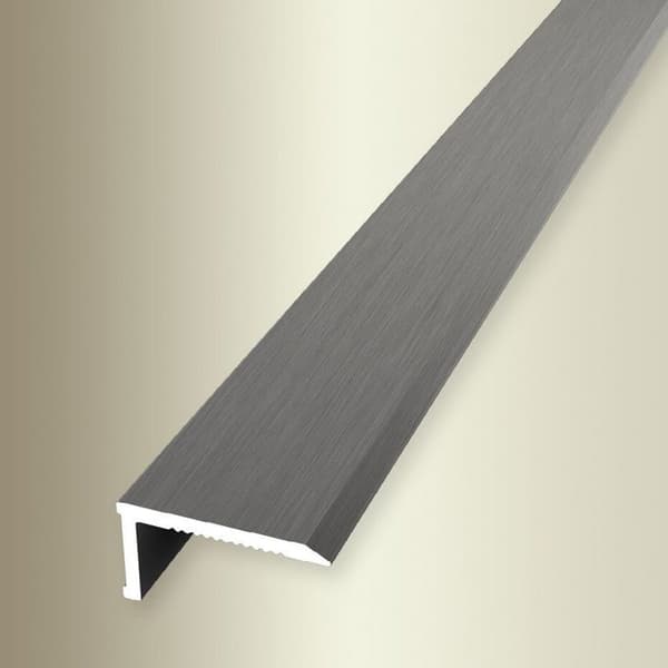 PROVISTON Hörnprofil l 15 mm H 8.5 mm L 2700 mm Anodiserad aluminium Slät ytprofil Rostfritt stål Självhäftande