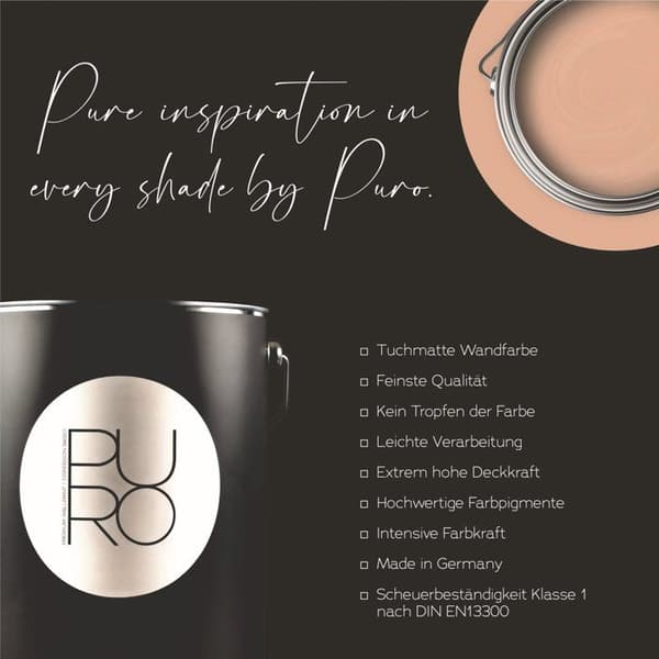Beige väggmålning PURO Dune Beige exklusiv spridning för inomhus hög intensitet på 1 liter