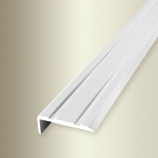 PROVISTON Vinkel 24,5 mm H 0 - 7 mm L 1000 mm Pulverlackerad aluminium Rillad Lätt att böja Vit Självhäftande