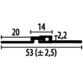 Miniatyrbild 4 av 6: PROVISTON Profil för expansionsfogar 53 x 2.2 x 2700 mm Anodiserad aluminium Expansionskapacitet 2.5 mm