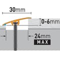 Miniatyrbild 4 av 5: PROVISTON Kompenseringsprofil 30 x 1860 mm i aluminium 3 i 1 Övergångsprofil, ytprofil Titan