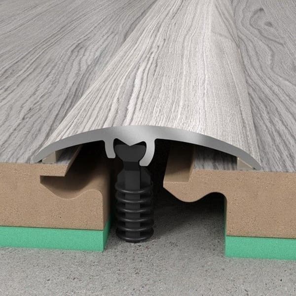 PROVISTON Kompenseringsprofil 30 x 1860 mm i aluminium 3 i 1 Övergångsprofil, ytprofil Titan