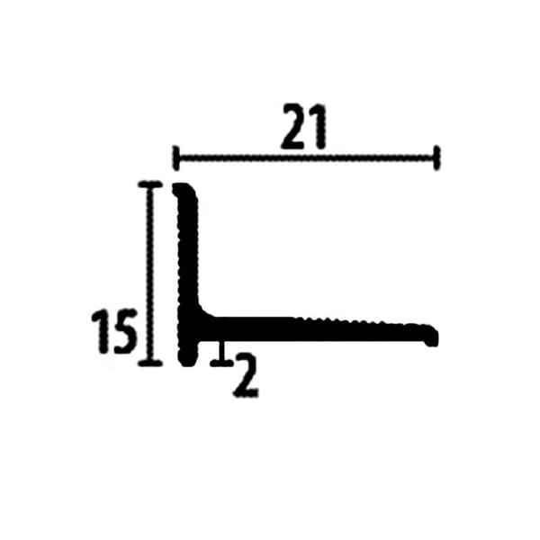 PROVISTON Färdigprofil l 21 mm H 2 mm L 2000 mm Pulverlackerad aluminium Färdigprofil vägg Spårad Vit Självhäftande...