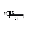 Miniatyrbild 2 av 5: PROVISTON Avslutningsprofil l 21 mm H 2 mm L 2500 mm Polerat aluminium Fällbar profil Öppnad skuren
