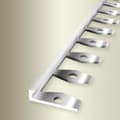 Miniatyrbild 1 av 5: PROVISTON Avslutningsprofil l 21 mm H 2 mm L 2500 mm Polerat aluminium Fällbar profil Öppnad skuren