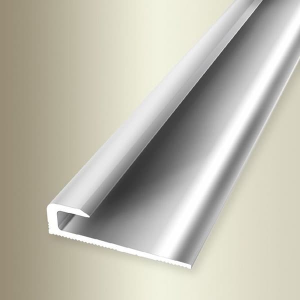 PROVISTON Inramningsprofil l 30 mm H 5 mm L 2600 mm Anodiserad aluminium Slät finish Blank silver Ej borrad