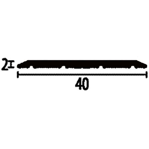 PROVISTON Tröskelbarre Bred 40 mm H 0 - 99 mm Aluminium Slät Självhäftande