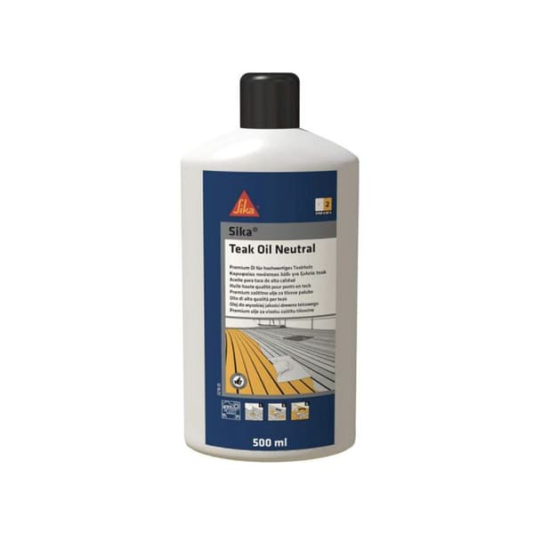 Skydds­olja SIKA SikaTeak Oil Neutral - För teakdäck - 500ml