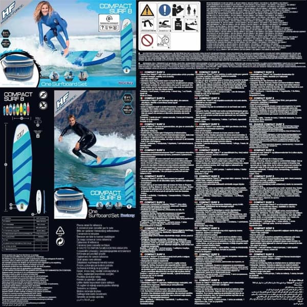 Bestway Hydro-Force Compact Surf 8 Täytettävä SUP-lauta 243x57x7 cm