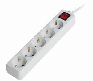 Pagarinātājs Gembird Power Cube Surge Protector 5 Sockets 1.8m White