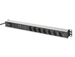 DIGITUS Professional DN-95412 - power distribution strip - 4000 Watt Sort, Sølv