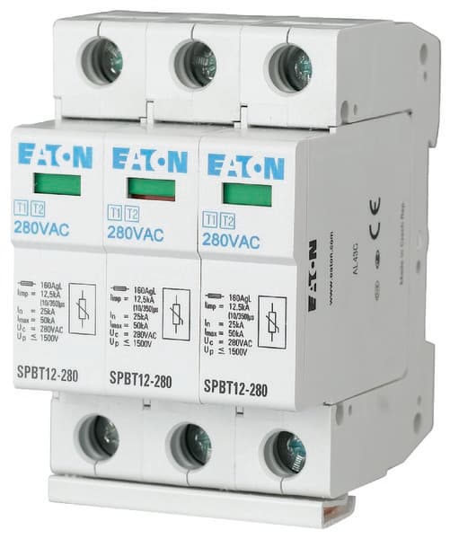 Overspændingsafleder type 1+2 (klasse B+C) SPBT12-280/3