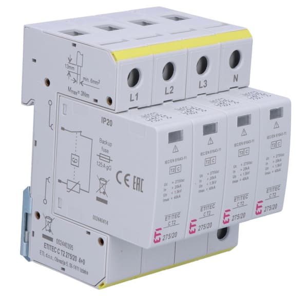Overspændingsafleder T2 (C) ETITEC C T2 275/20 4+0