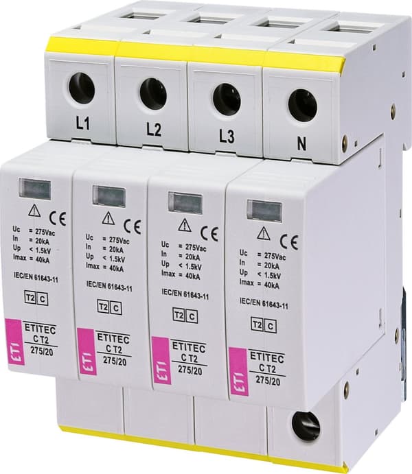 Overspændingsafleder T2 (C) ETITEC C T2 275/20 4+0