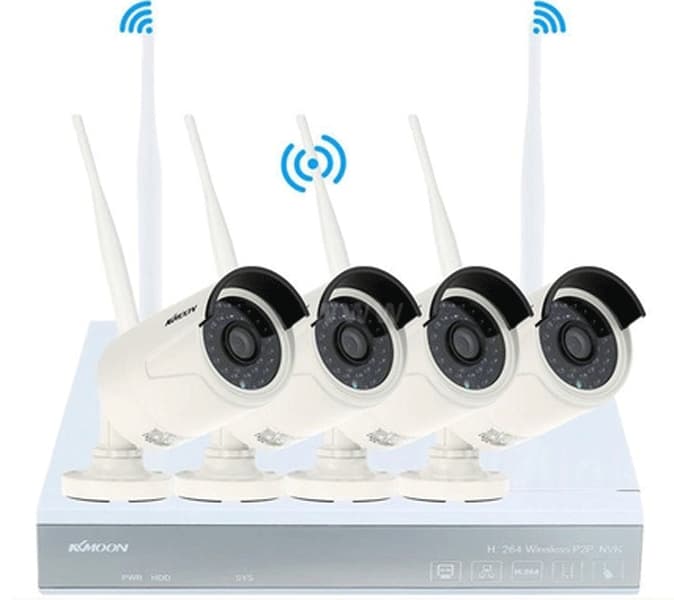 4 st Övervakningskamera med videorecorder